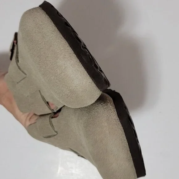 NEW Birkenstock Boston Soft Footbed Clogs Women 42 11 Taupe Suede Contemporary - Picture 2 of 7